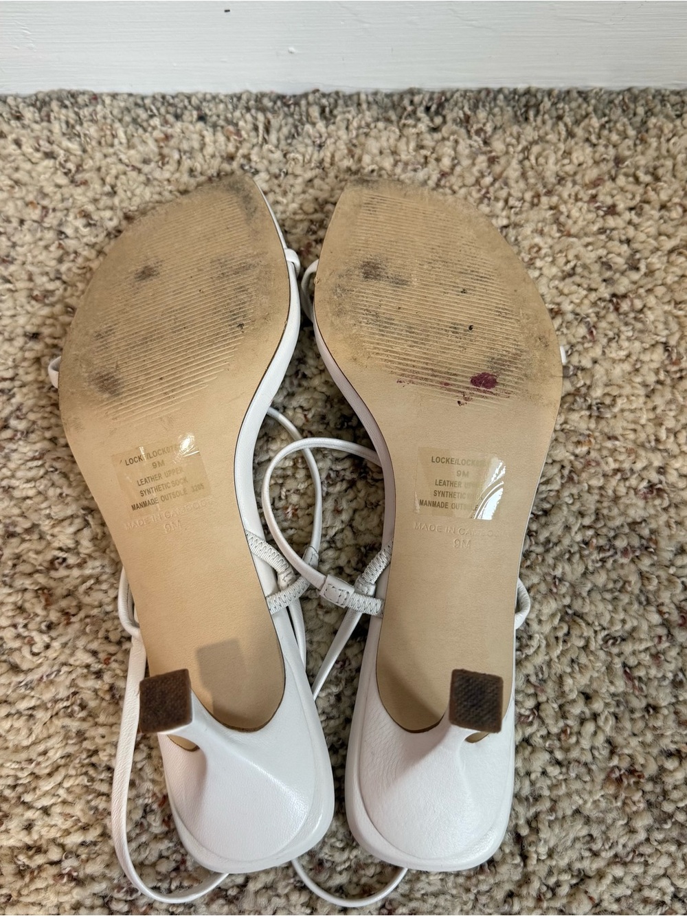 Steve Madden White Locke Sandals - Picture 5 of 5